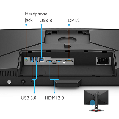Full HD монитор BenQ MOBIUZ EX240 (9H.LL8LB.QBE) - фото 6