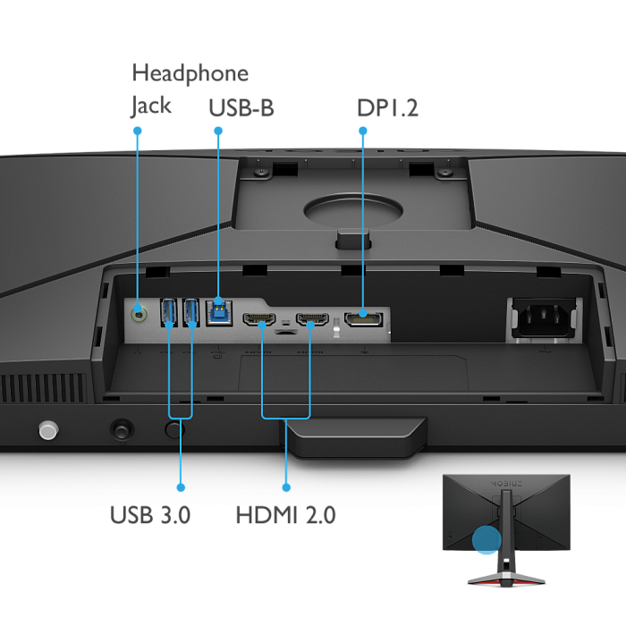 Full HD монитор BenQ MOBIUZ EX240 (9H.LL8LB.QBE) - фото 6
