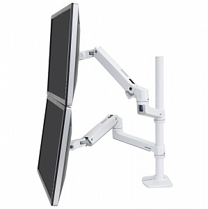 Двойное настольное крепление Ergotron LX Dual Stacking Arm Tall Pole (45-509-216)