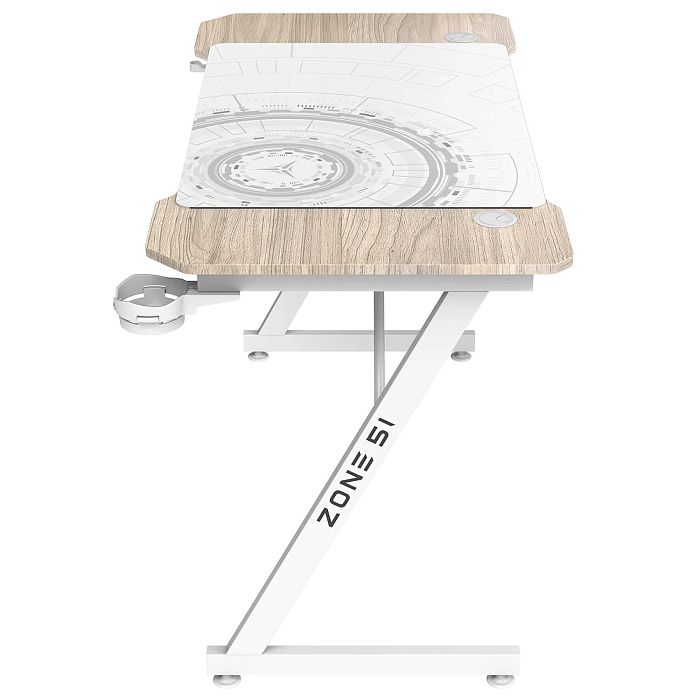 Компьютерный стол Zone 51 TRINE 120 Wood/White (Z51-T2N-WD) - фото 3
