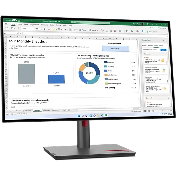 WQHD монитор Lenovo ThinkVision P27q-30 (63A2GCR1CS) - фото 2