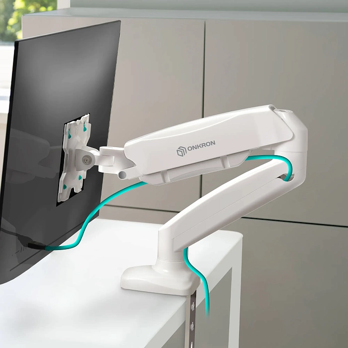 ONKRON кронштейн (держатель) для монитора 13"-32" дюймов настольный, белый G80 (G80-W) - фото 2