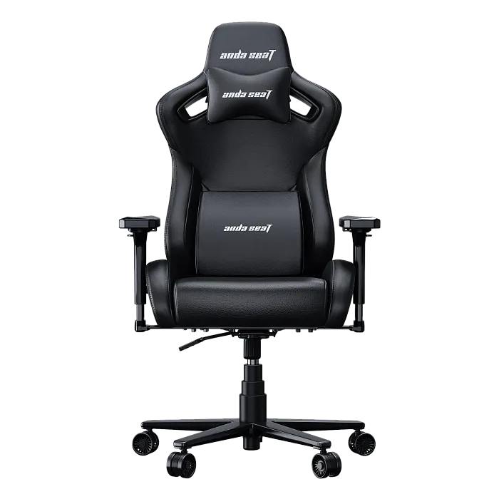 Кресло игровое Anda Seat Kaiser Frontier, цвет черный, размер XL (150кг), материал ПВХ (модель AD12) (AD12YXL-17-B-PV) - фото 1