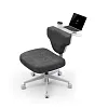 Кресло гибридной посадки FoxGear SHORTZ Fabric, размер 2 (с ноутбучным столиком), тёмно-серый (FG-SHORTZ-F2-DG) - фото 7