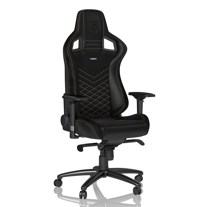 Игровое кресло Noblechairs EPIC Black/Gold (NBL-PU-GOL-002) - фото 1