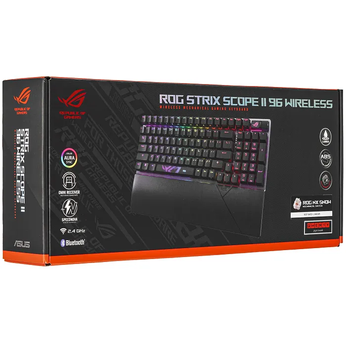 Игровая клавиатура ASUS ROG Strix Scope II 96 Snow (90MP037A-BKRA00) - фото 10