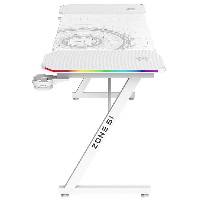 Компьютерный стол Zone 51 TRINE 140 RGB White (Z51-T4R-WH) - фото 3