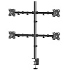 ONKRON кронштейн для четырех мониторов 13"-32" настольный, чёрный D421E (D421E-B) - фото 1