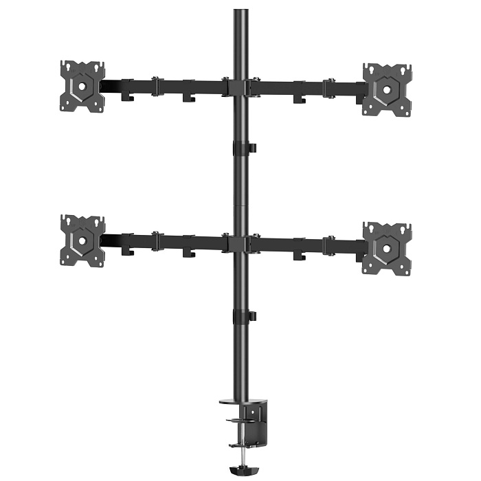 ONKRON кронштейн для четырех мониторов 13"-32" настольный, чёрный D421E (D421E-B) - фото 1