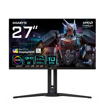 WQHD QD-OLED монитор Gigabyte AORUS FO27Q2 - фото 1