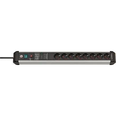 Сетевой фильтр Brennenstuhl Premium-Protect-Line 60 000 А 8 розеток, кабель 3 м., H05VV-F 3G1.5 черный 1391010800 - фото 1
