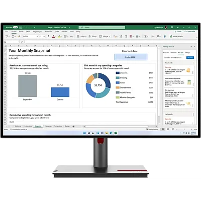 WQHD монитор Lenovo ThinkVision P27q-30 (63A2GCR1CS) - фото 1