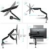 ONKRON кронштейн для монитора 13"-32" настольный, чёрный G100 (G100-B) - фото 3