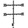 ONKRON кронштейн для четырех мониторов 13"-32" настольный, чёрный D421E (D421E-B) - фото 2