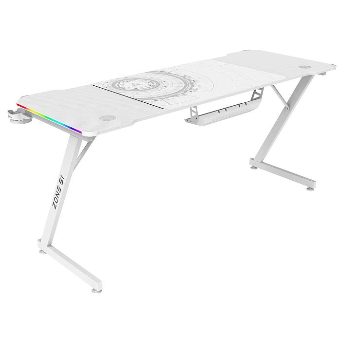 Компьютерный стол Zone 51 TRINE 160 RGB White (Z51-T6R-WH) - фото 2