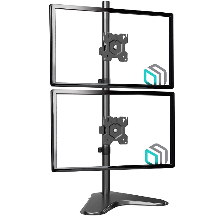 ONKRON кронштейн для двух мониторов 13"-34" настольный, чёрный D208FS (D208FS-B) - фото 1