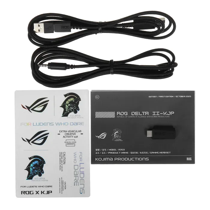 Гарнитура ASUS ROG Delta II-KJP, белый (90YH04C0-BHUA10) - фото 9