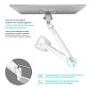 Кронштейн для монитора ONKRON G100, белый (G100-W) - фото 8