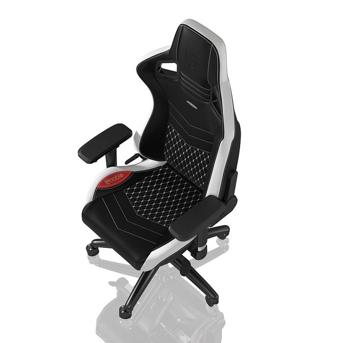 Игровое кресло Noblechairs EPIC Real Leather Black/White/Red (NBL-RL-EPC-001) - фото 1
