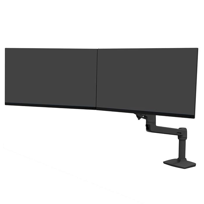 Настольный кронштейн Ergotron LX Desk Dual Direct Arm (matte black) (45-489-224) - фото 2
