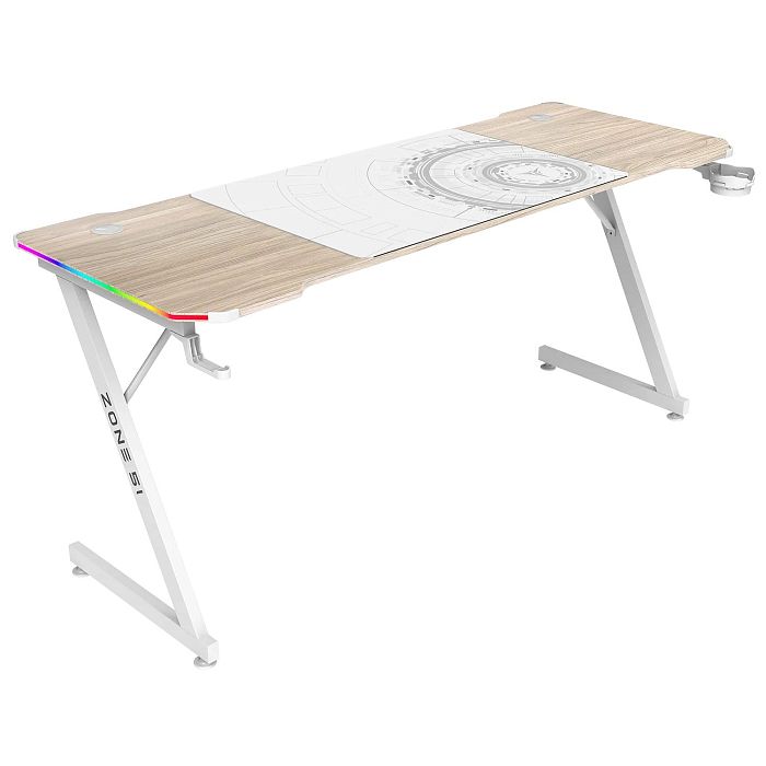 Компьютерный стол Zone TRINE 160 RGB Wood/White (Z51-T6R-WD) - фото 1