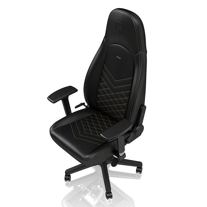 Игровое кресло Noblechairs ICON Black/Gold (NBL-ICN-PU-GOL) - фото 1