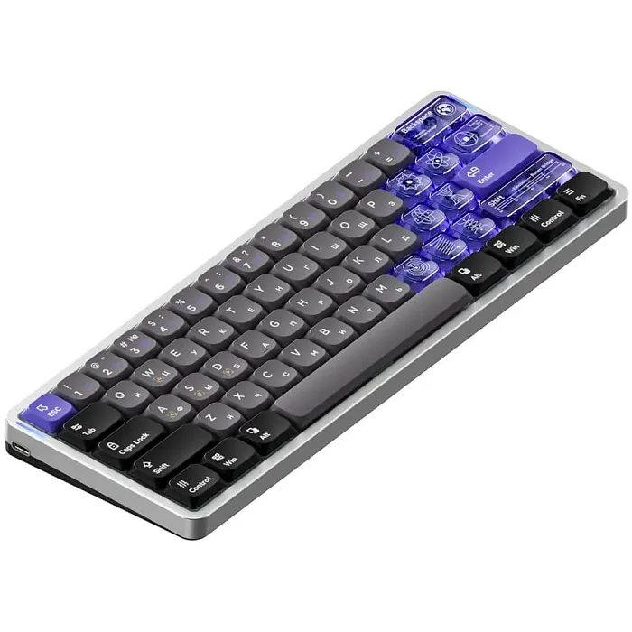 Игровая клавиатура NuPhy Air60 HE, Low-Profile Magnetic Jade Switch (Air60HE-SS-J) - фото 1