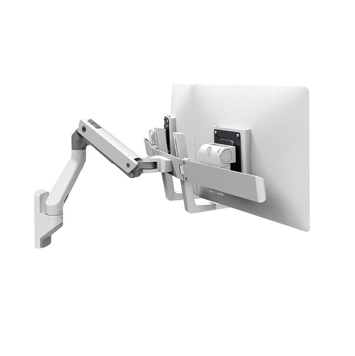Кронштейн для монитора Ergotron HX Wall Dual Monitor Arm (white) (45-479-216) - фото 1
