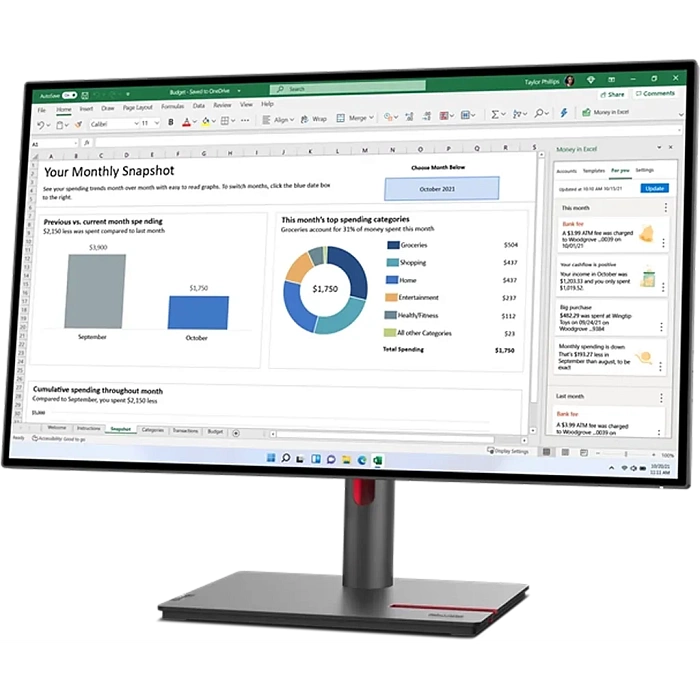 WQHD монитор Lenovo ThinkVision P27q-30 (63A2GCR1CS) - фото 3