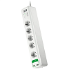 Сетевой фильтр APC PM5U-RS (Essential SurgeArrest, 5 розеток, USB-зарядное устройство на 2 порта, 5 В, 2.4 А, 230 В) - фото 1