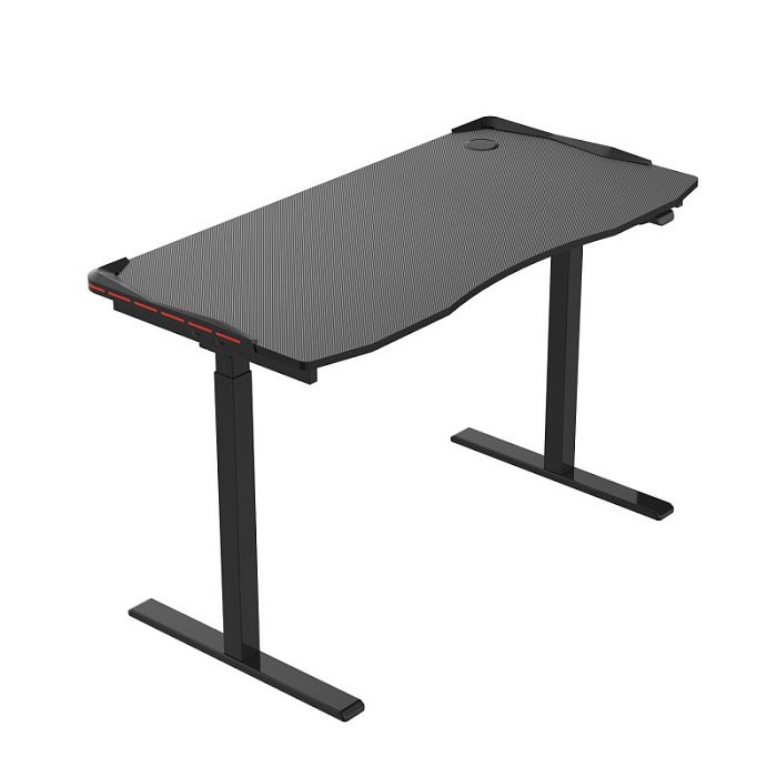 Стол для компьютера (для геймеров) с электроприводом и RGB-подсветкой FoxGear FG-IE-47B (ширина 120 см) - фото 2