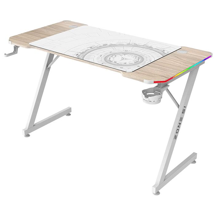 Компьютерный стол Zone TRINE 140 RGB Wood/White (Z51-T4R-WD) - фото 2