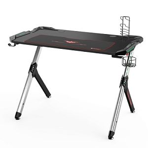 Стол для компьютера (для геймеров) Eureka R1 S с RGB подсветкой, чёрный